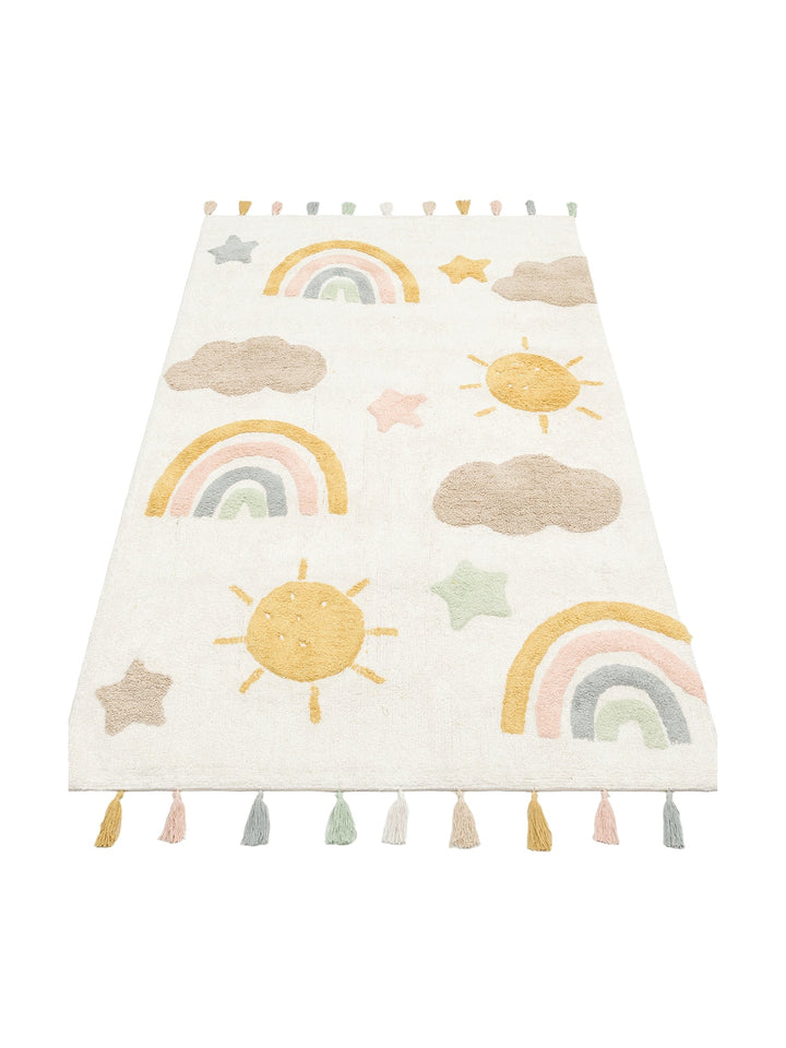 Cotton Baby 100% Natural Cotton Washable Non-Slip Based Baby Rug 10 MULTY XXW