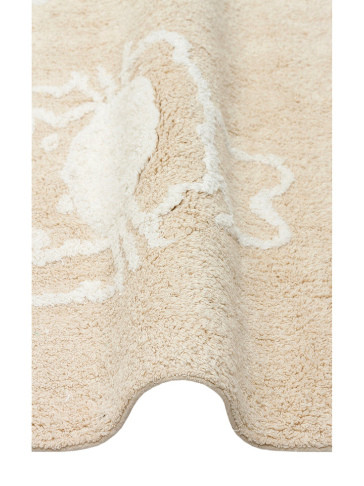 Cotton Baby 100% Natural Cotton Washable Non-Slip Based Baby Rug 16 BEIGE XXW