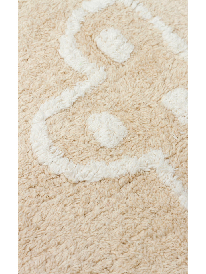 Cotton Baby 100% Natural Cotton Washable Non-Slip Based Baby Rug 16 BEIGE XXW