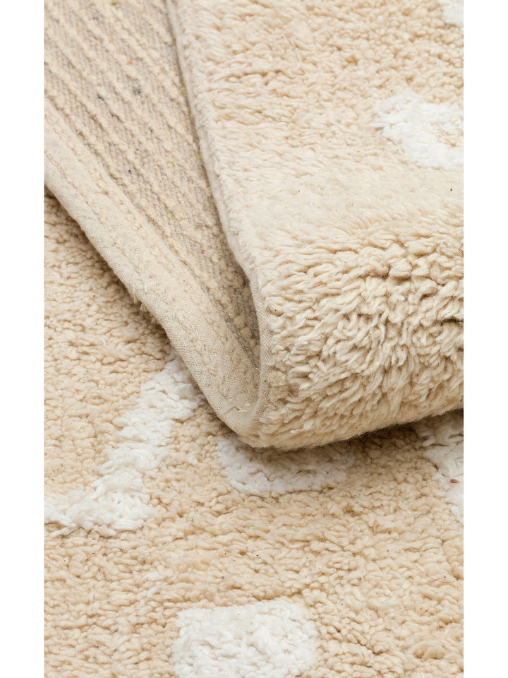 Cotton Baby 100% Natural Cotton Washable Non-Slip Based Baby Rug 16 BEIGE XXW