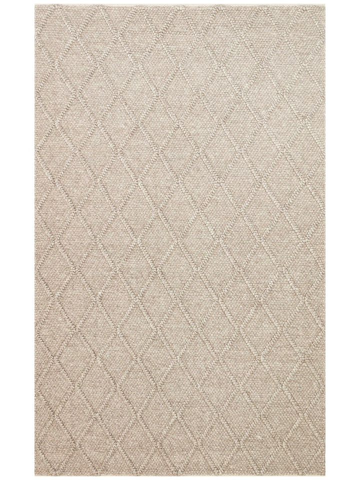Woolstar 100% Natural Sweater Patterned Living Room Hallway Entrance Hand Woven Knitted Carpet DIAMONDBRWN