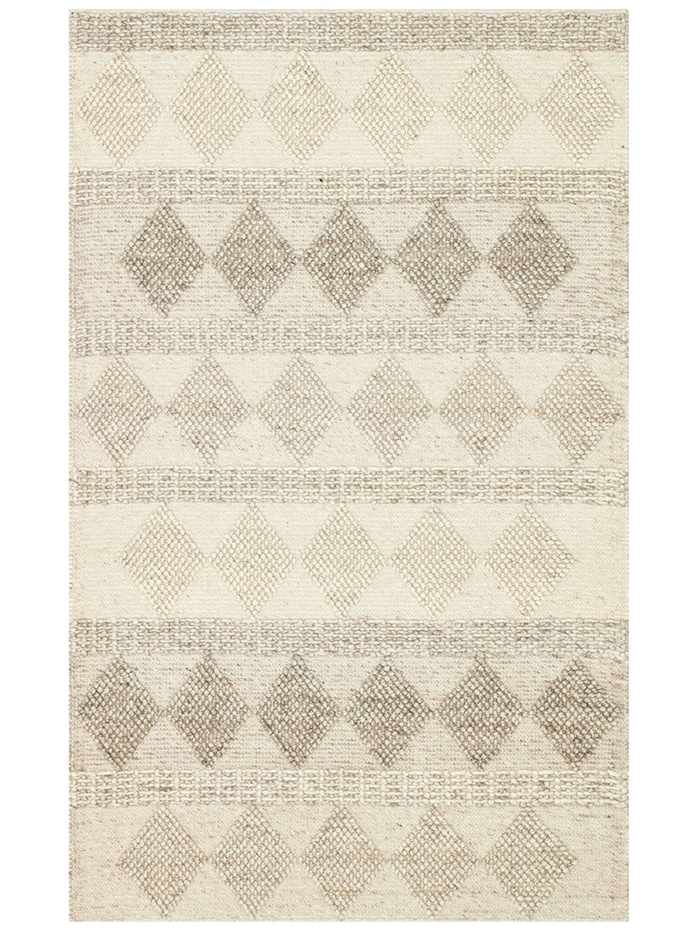 Woolstar 100% Natural Sweater Patterned Living Room Hallway Entrance Hand Woven Knitted Carpet JD 01 NATU