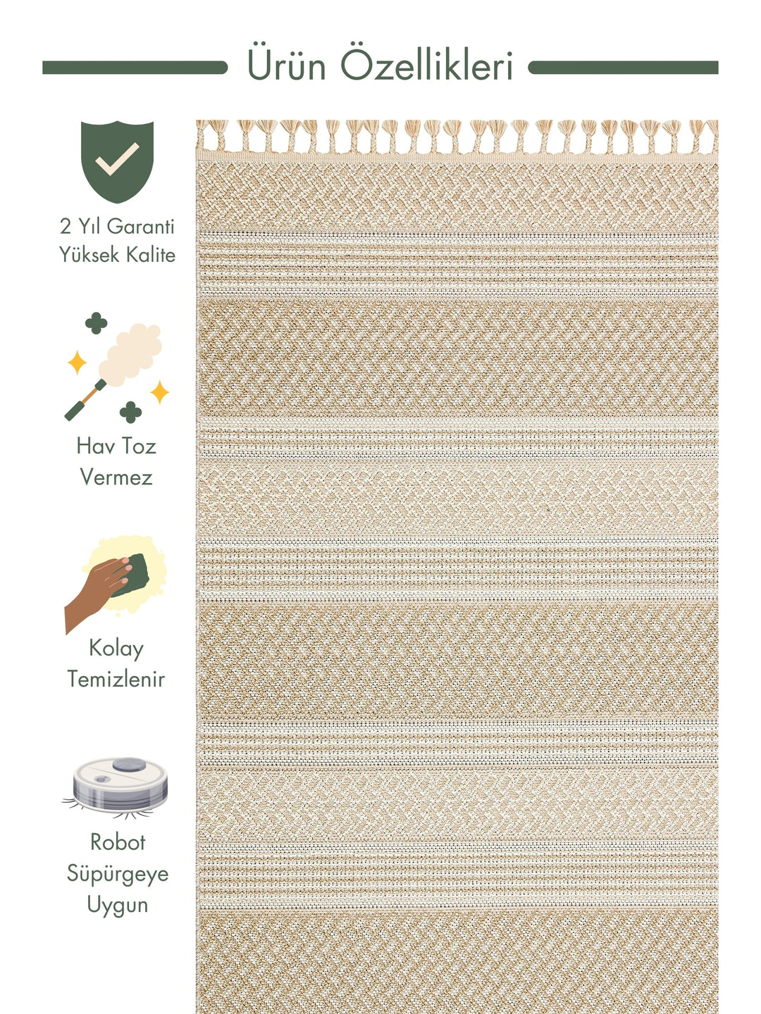 Ole Series Wicker Woven Living Room Hall Hallway Entrance Kitchen Modern Scandinavian Carpet 05 BEIGE