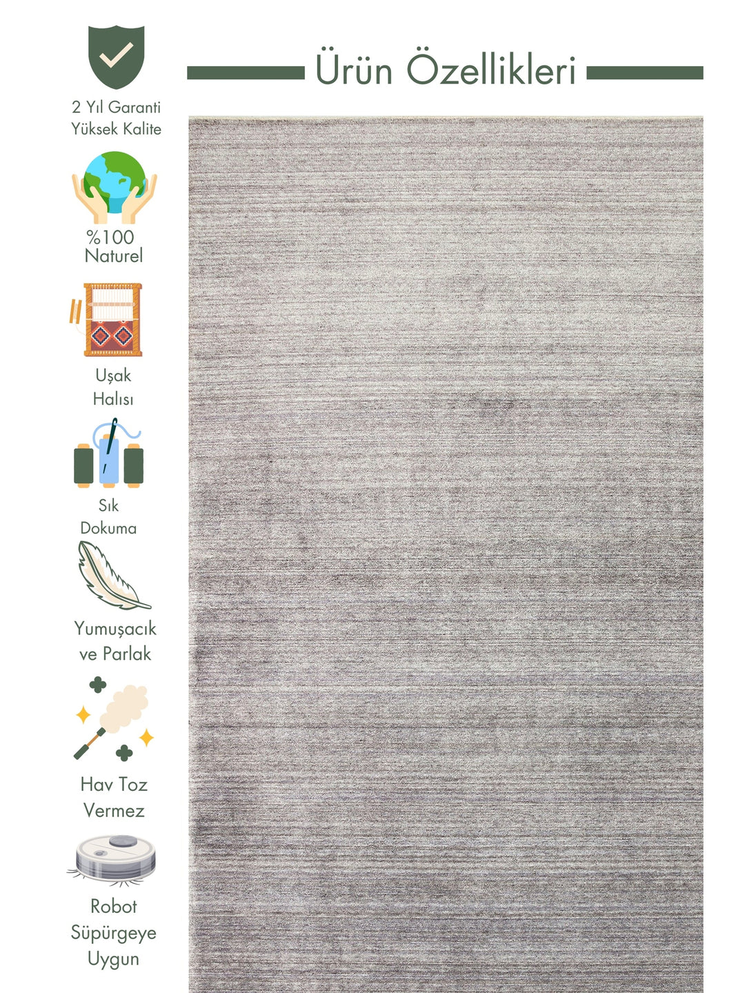 Çırağan 100% Natural Special Shiny Handcrafted Tencel Uşak Carpet PLANANT