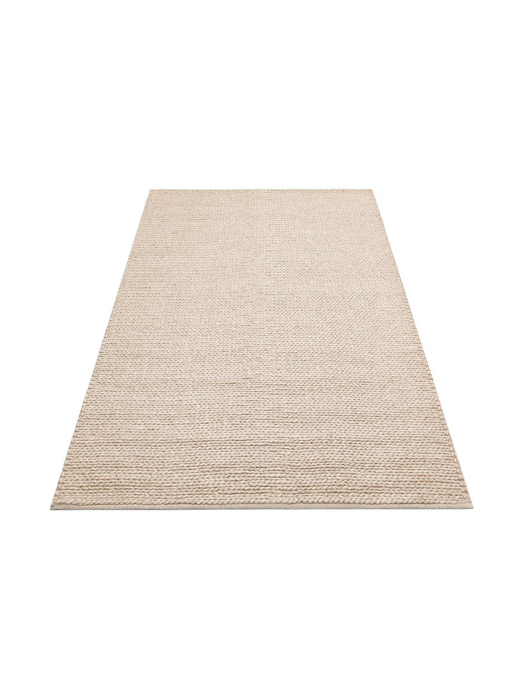 Woolstar 100% Natural Sweater Patterned Living Room Hallway Entrance Hand Woven Knitted Carpet BEIGE