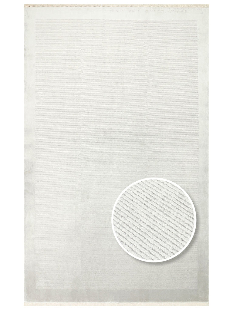 Montenegro Viscose Blend Plain Patterned Tight Weave Living Room Hall Hallway Modern Carpet 02 GREY