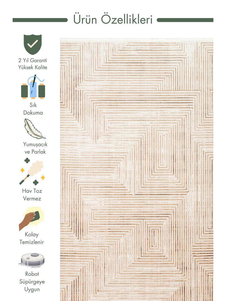 Kylie Series Living Room Living Room Corridor Entrance Bright and Simple Modern Carpet 02 VINK BEIGE