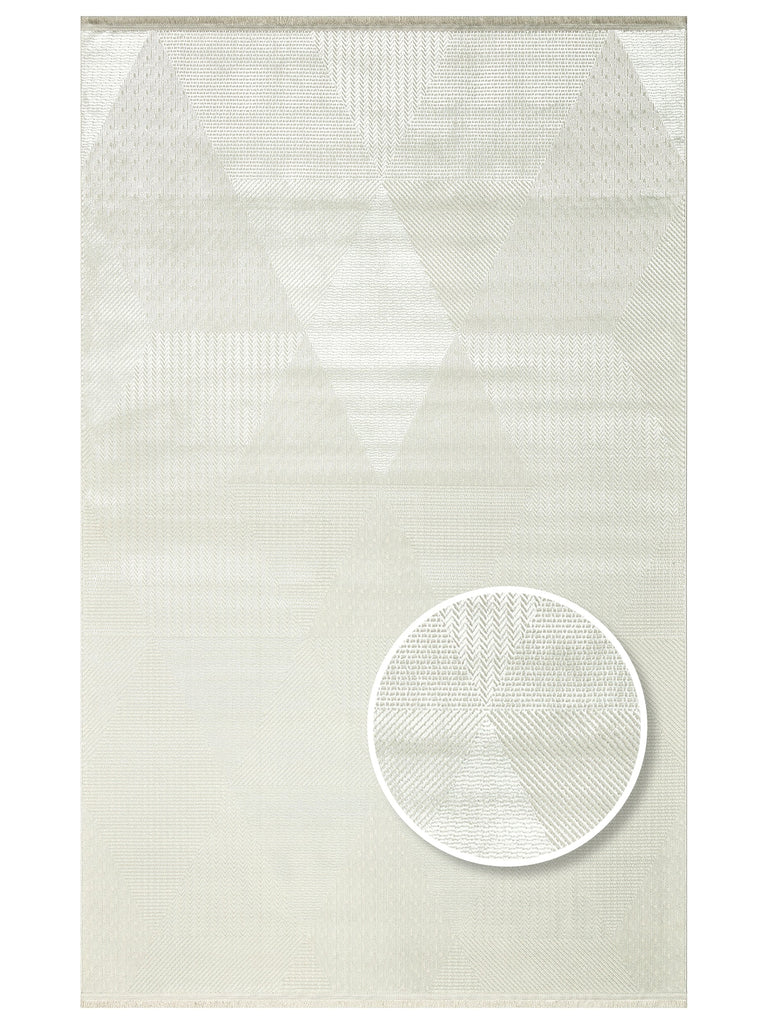 Smooth Fluff Dust-Free Modern Carpet LUX 02 CREAM