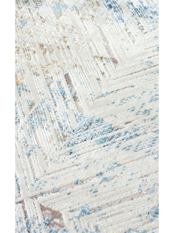 Üsküdar Series High Quality Dense Woven Modern Living Room Carpet 03 CREAM BLUE