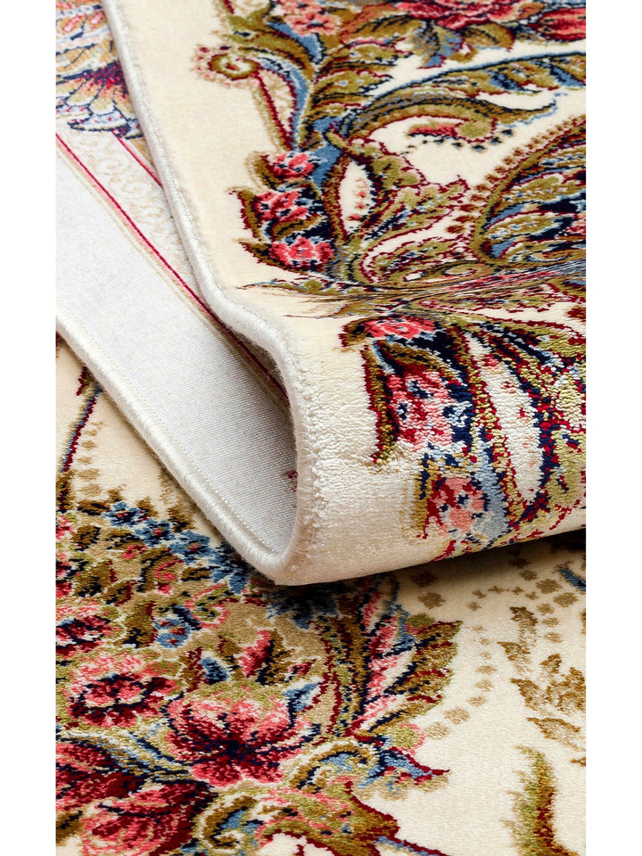 Topkapi Series High Quality Densely Woven Classic Patterned Special Shiny Living Room Carpet 01 CREAM