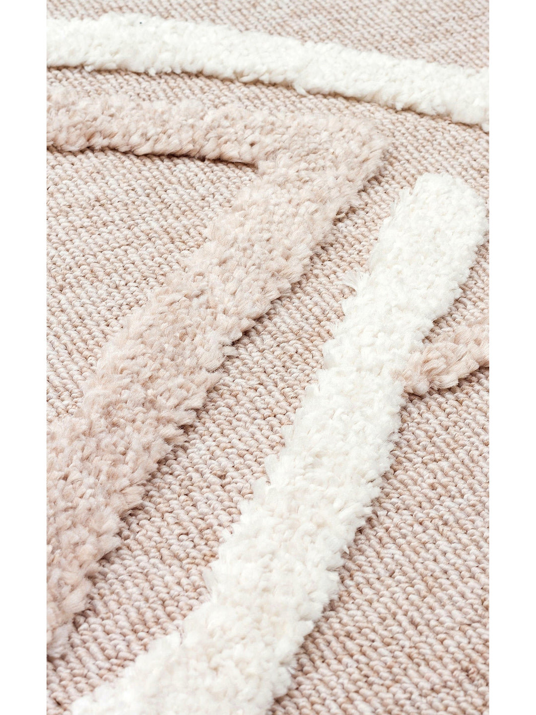 Tabasco Series Ethnic Patterned Living Room Hall Hallway Modern Scandinavian Carpet TAB 03 BEIGE WHITE