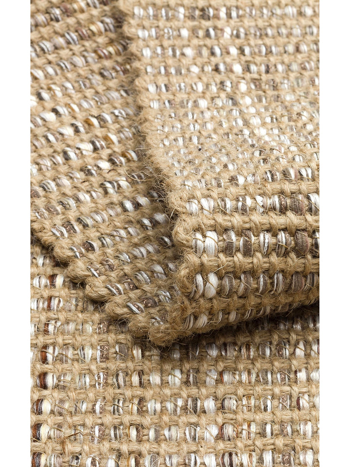 Kenitra Jute Blend Double Sided Living Room Corridor Entrance Kitchen Balcony Modern Rug 01 BEIGE