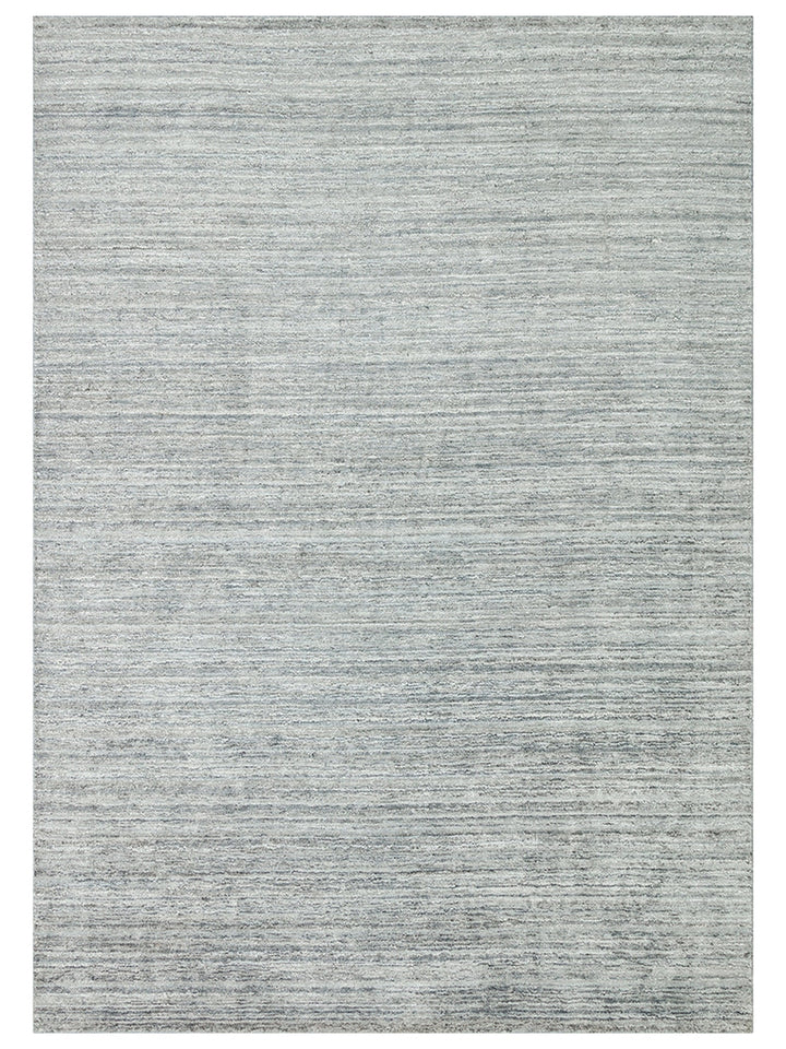 Amore Series 100% Natural Banana Silk Viscose and Wool Blend Living Room Hand Woven Carpet GREY
