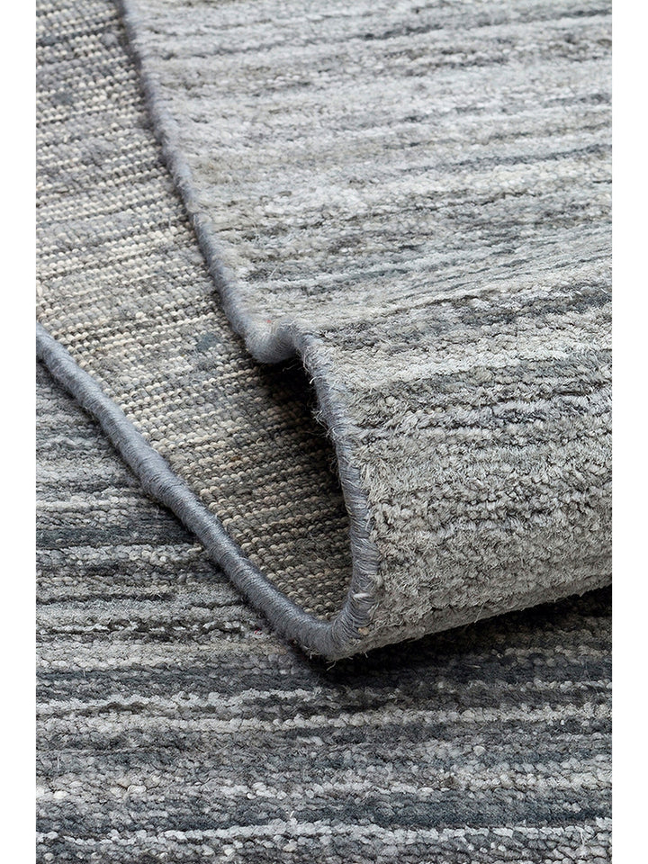 Amore Series 100% Natural Banana Silk Viscose and Wool Blend Living Room Hand Woven Carpet GREY