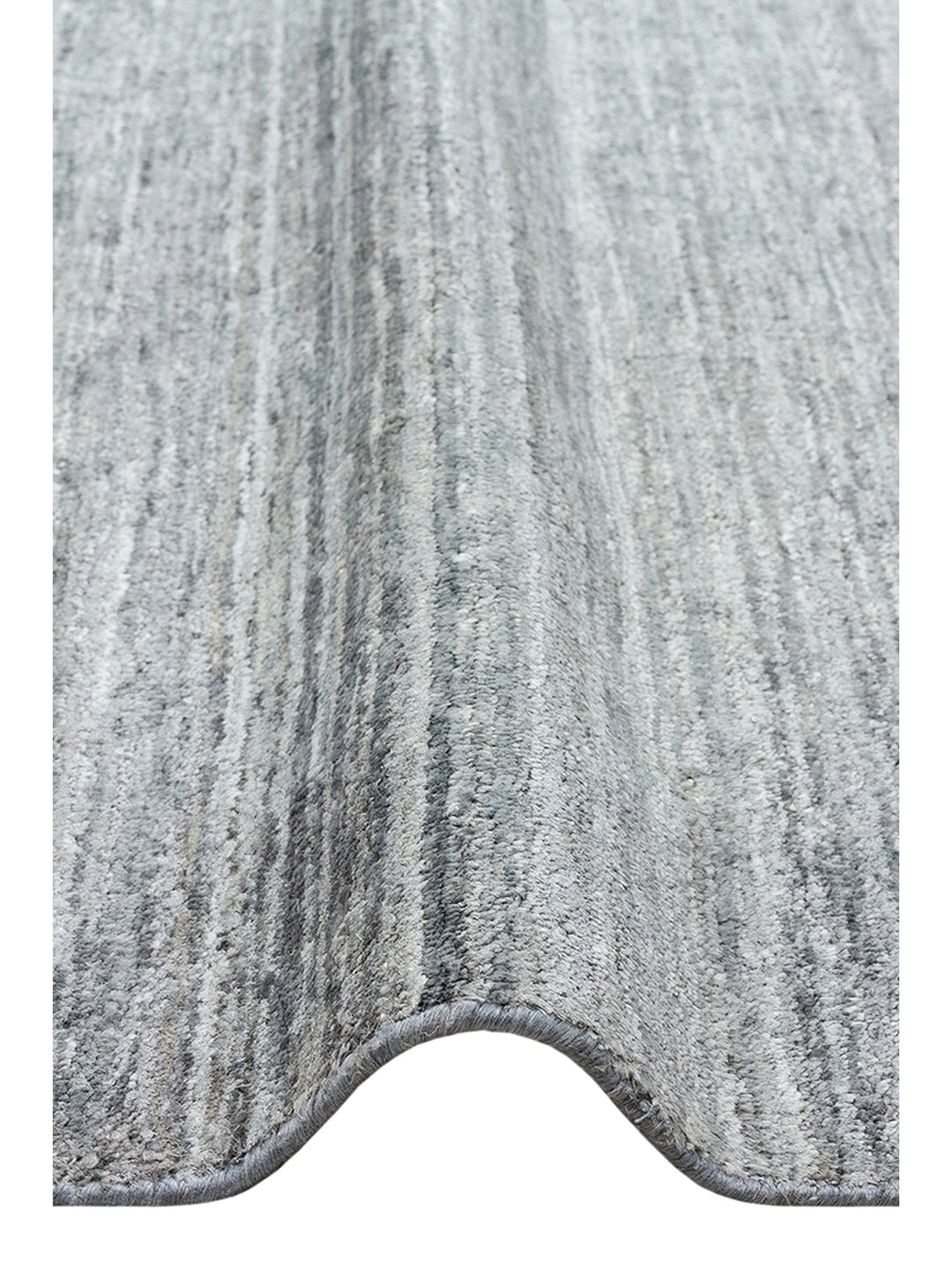 Amore Series 100% Natural Banana Silk Viscose and Wool Blend Living Room Hand Woven Carpet GREY