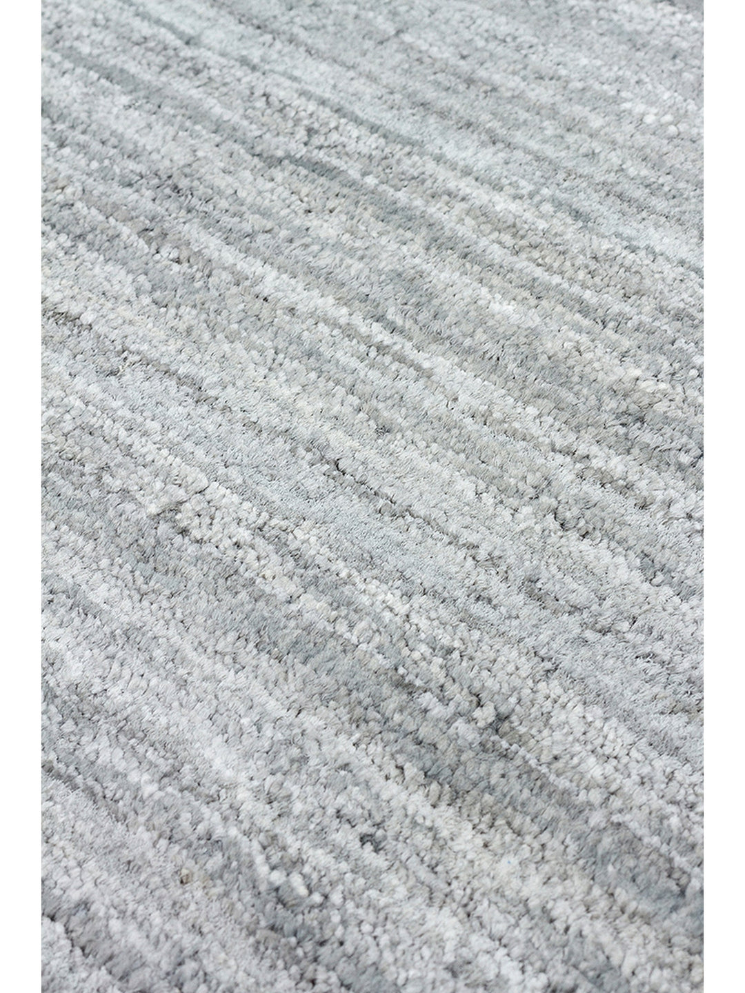 Amore Series 100% Natural Banana Silk Viscose and Wool Blend Living Room Hand Woven Carpet GREY