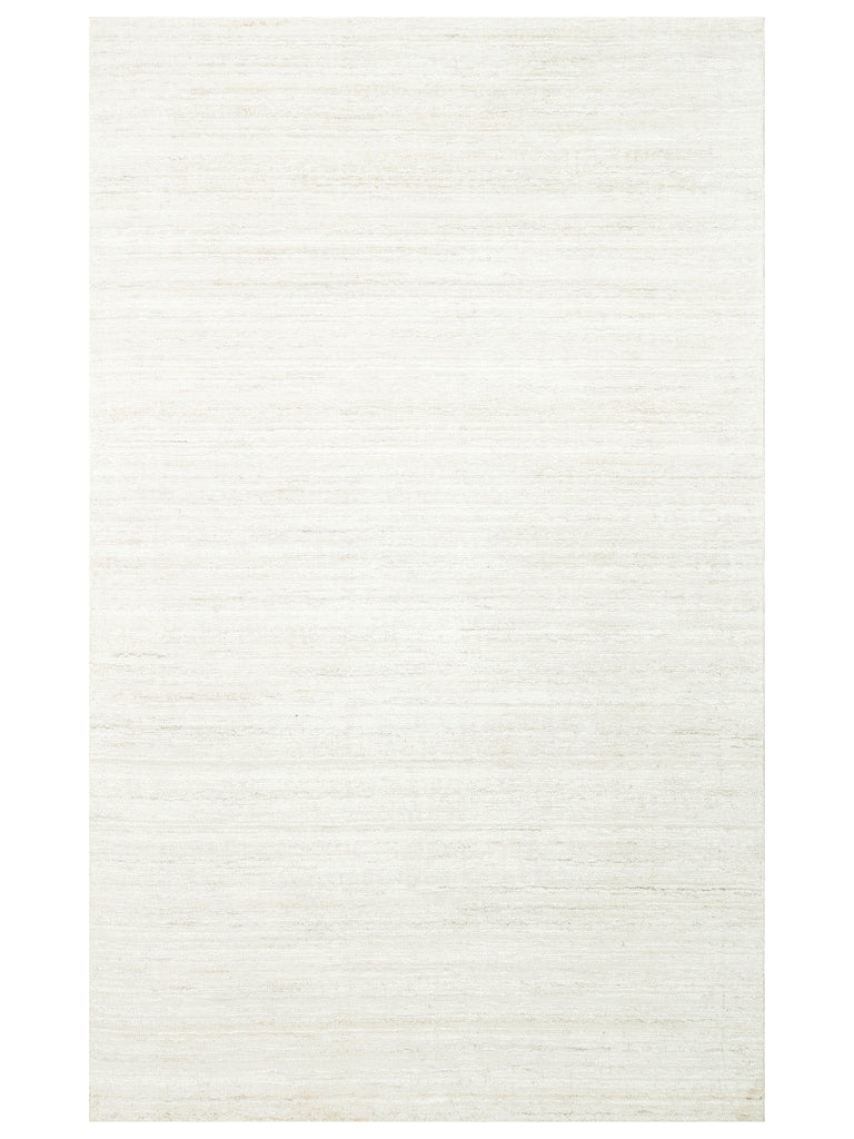 Amore Series 100% Natural Banana Silk Viscose and Wool Blend Living Room Hand Woven Carpet IVORY