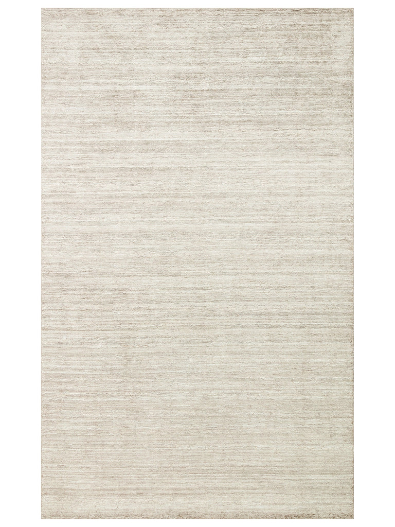 Amore Series 100% Natural Banana Silk Viscose and Wool Blend Living Room Hand Woven Carpet SILVER