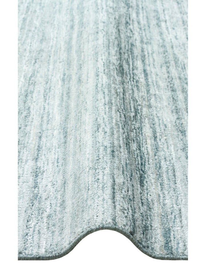 Amore Series 100% Natural Banana Silk Viscose and Wool Blend Living Room Hand Woven Carpet TURQO