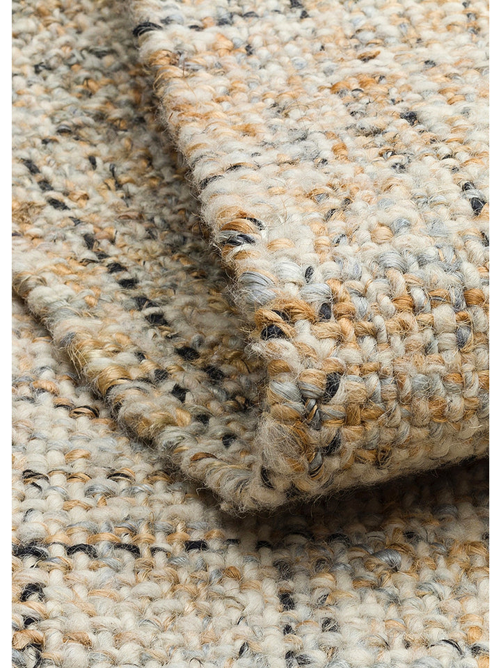 Hittite Series 100% Natural Wool and Jute Hand Woven Traditional Living Room Sitting Room Bedroom Carpet GWHITE