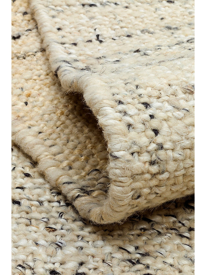 Hittite Series 100% Natural Wool and Jute Hand Woven Traditional Living Room Sitting Room Bedroom Carpet WHITE