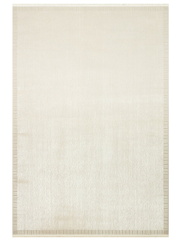 Lucia Series Modern Bright Living Room Living Room Bedroom Entrance Carpet BORDER IVORY