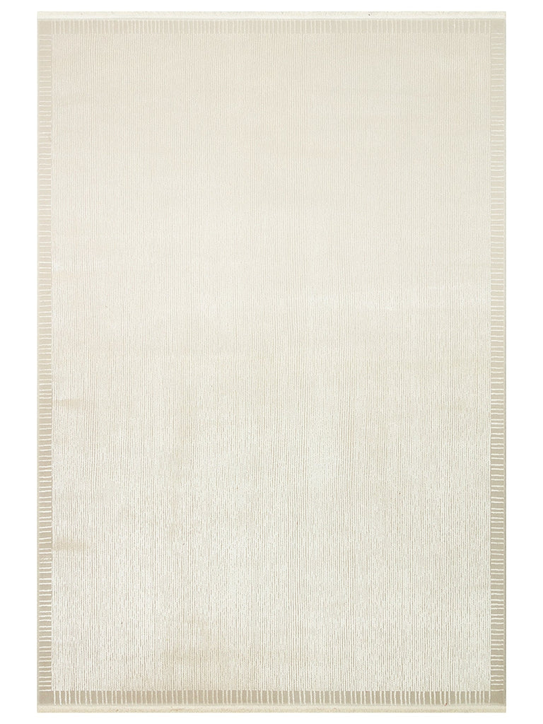 Lucia Series Modern Bright Living Room Living Room Bedroom Entrance Carpet BORDER IVORY