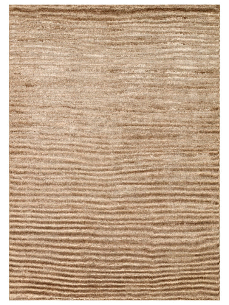 Portofino Series 100% Natural Viscose Wool Cotton Hand Woven Modern Living Room Carpet BROWN