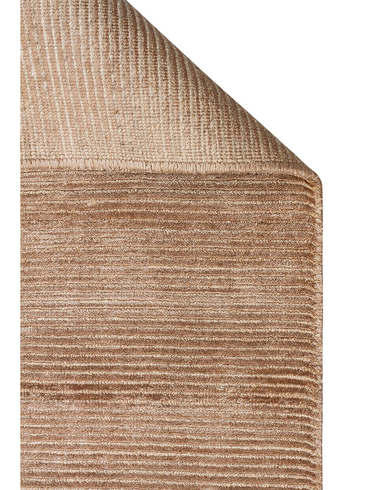 Portofino Series 100% Natural Viscose Wool Cotton Hand Woven Modern Living Room Carpet BROWN