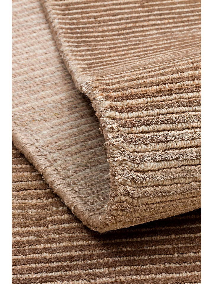 Portofino Series 100% Natural Viscose Wool Cotton Hand Woven Modern Living Room Carpet BROWN