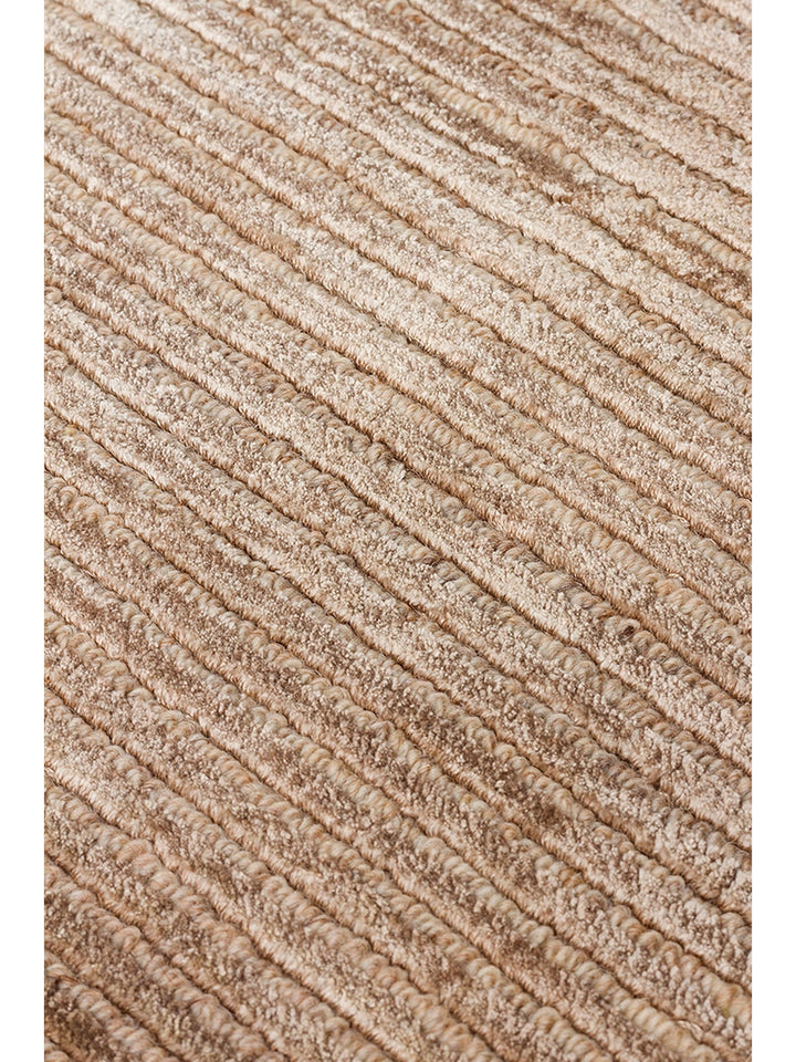 Portofino Series 100% Natural Viscose Wool Cotton Hand Woven Modern Living Room Carpet BROWN