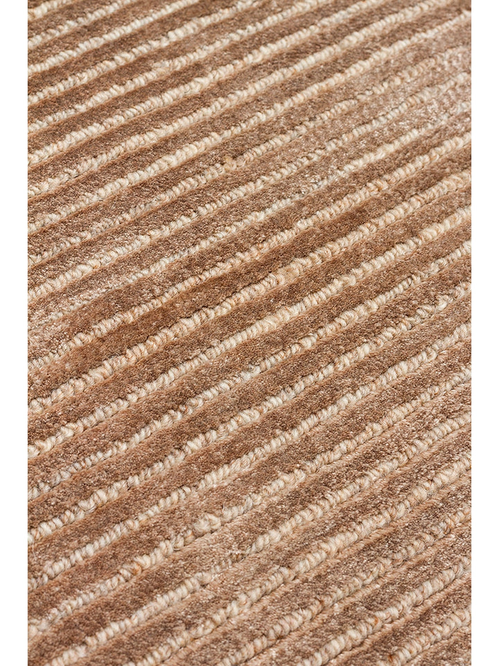 Portofino Series 100% Natural Viscose Wool Cotton Hand Woven Modern Living Room Carpet BROWN