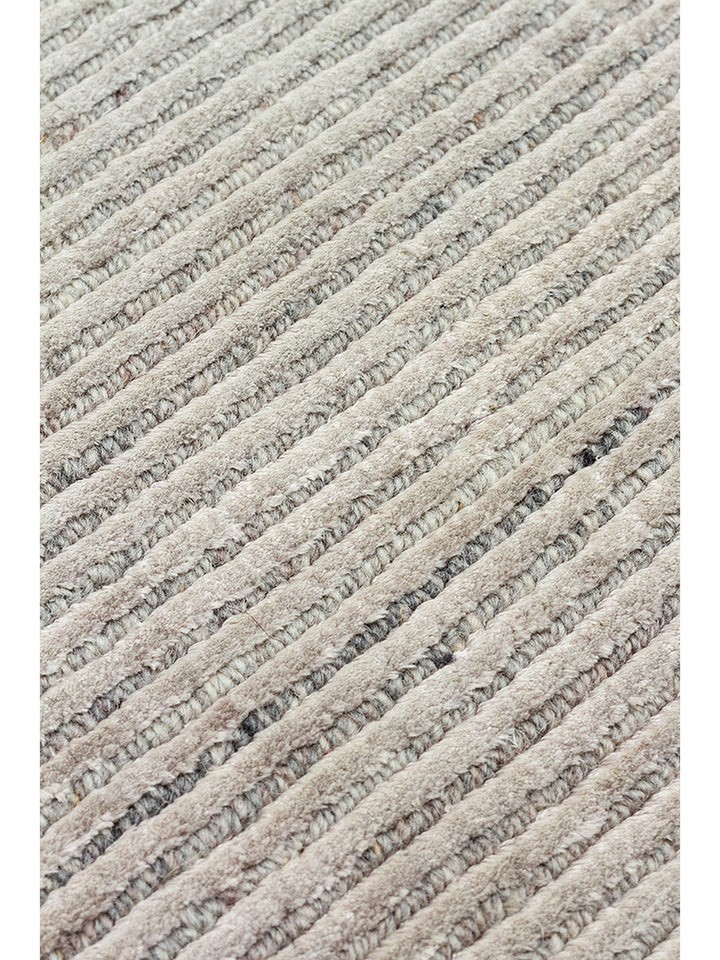 Portofino Series 100% Natural Viscose Wool Cotton Hand Woven Modern Living Room Sitting Room Carpet SILVER