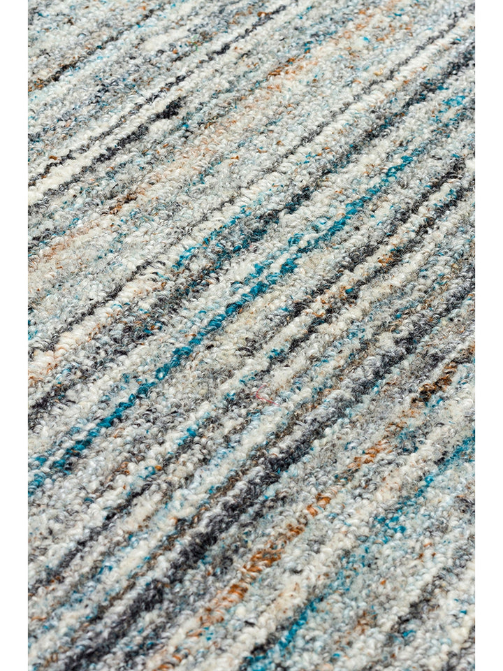 Helsinki Series 100% Natural Wool and Viscose Hand Woven Modern Scandinavian Living Room Carpet MRN