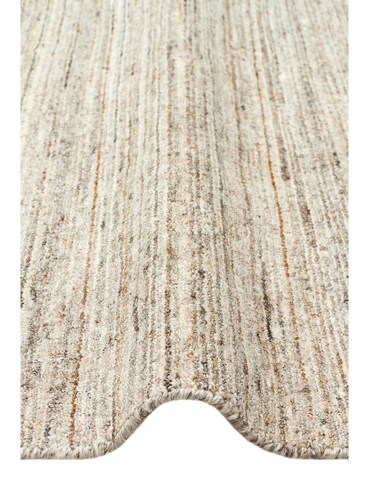 Helsinki Series 100% Natural Wool and Viscose Hand Woven Modern Scandinavian Living Room Carpet STONE