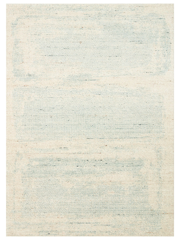 Palette Series 100% Natural Wool Viscose Cotton Hand Woven Scandinavian Living Room Carpet BEIGE TEAL