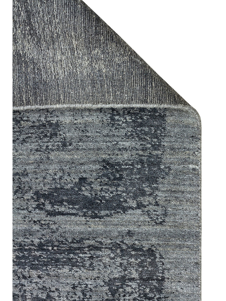 Palette Series 100% Natural Wool Viscose Cotton Hand Woven Scandinavian Living Room Carpet BLACK