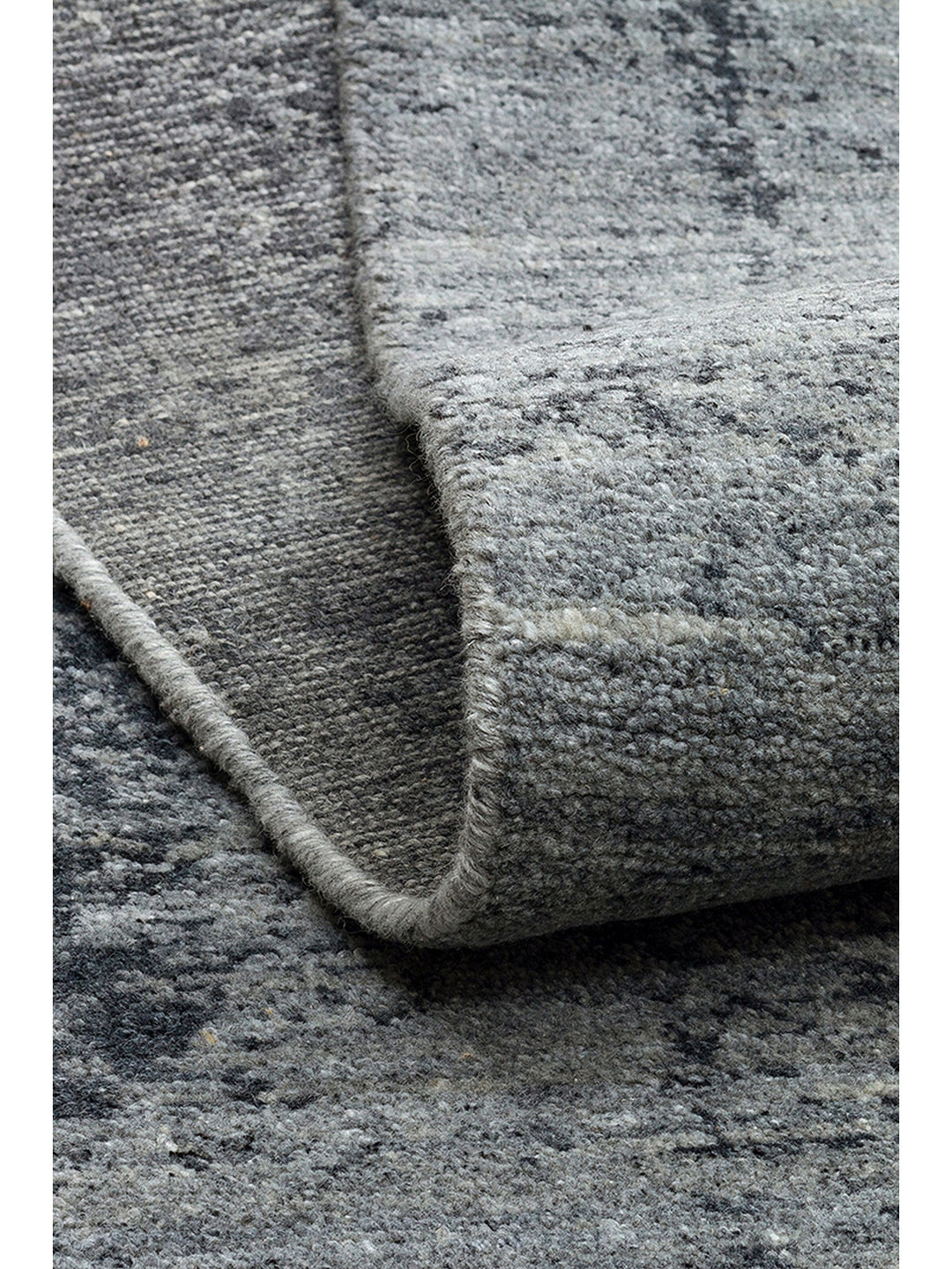 Palette Series 100% Natural Wool Viscose Cotton Hand Woven Scandinavian Living Room Carpet BLACK
