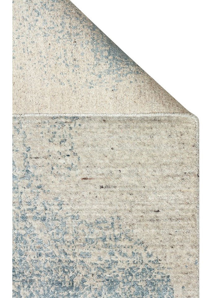 Pallette Multi Series 100% Natural Wool Viscose Cotton Hand Woven Living Room Carpet BEIGE BLUE