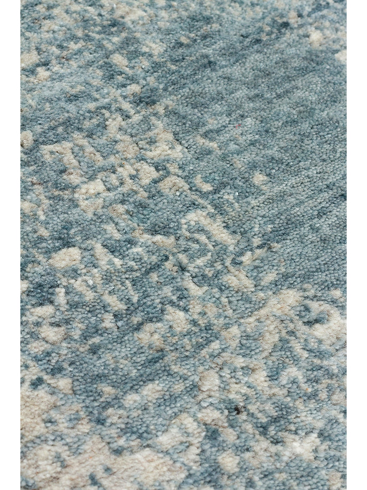 Pallette Multi Series 100% Natural Wool Viscose Cotton Hand Woven Living Room Carpet BEIGE BLUE