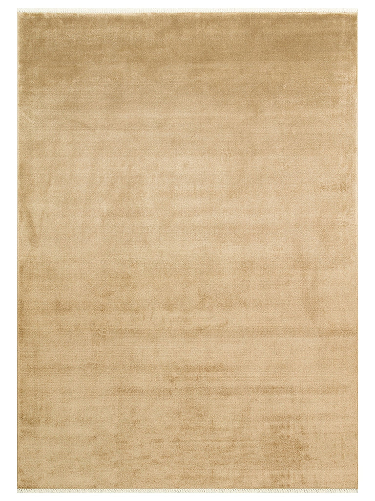 Queen Series 100% Natural Viscose Bright Modern Handmade Living Room Carpet BEIGE