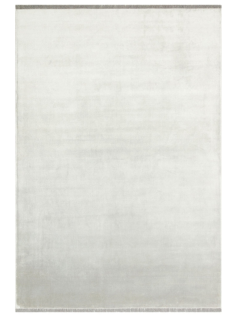 Queen Series 100% Natural Viscose Shiny Modern Handmade Living Room Carpet GREY