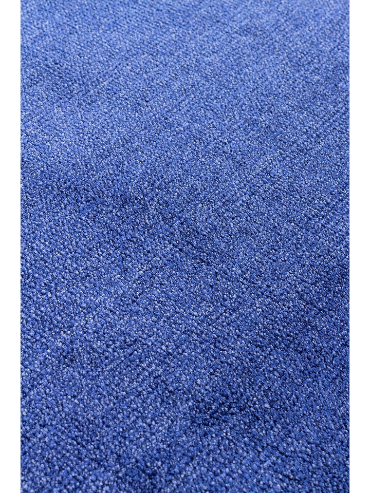 Queen Series 100% Natural Viscose Shiny Modern Handmade Living Room Carpet MBLUE