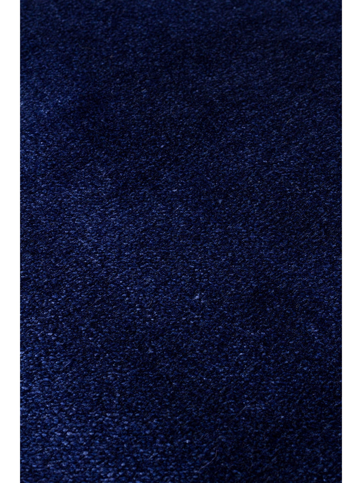 Queen Series 100% Natural Viscose Shiny Modern Handmade Living Room Carpet MBLUE