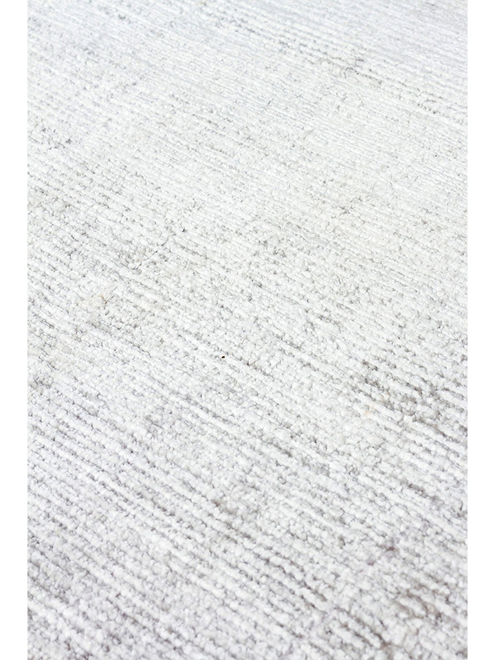 Mulberry Series 100% Rayon Hand Woven Shiny Modern Living Room Carpet SILVER