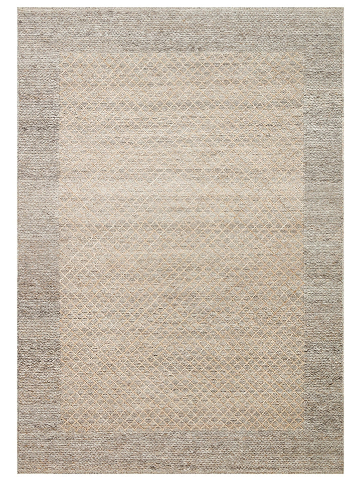Herringbone Series Hand Woven Modern Ethnic Living Room Bedroom Carpet BEIGE
