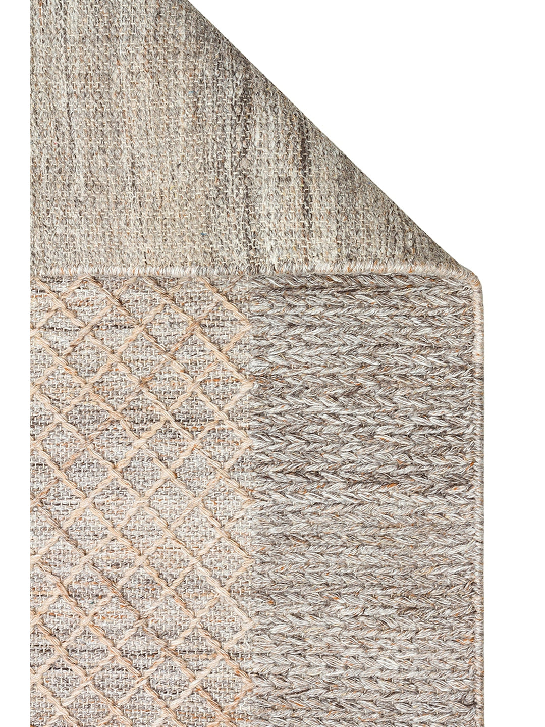 Herringbone Series Hand Woven Modern Ethnic Living Room Bedroom Carpet BEIGE