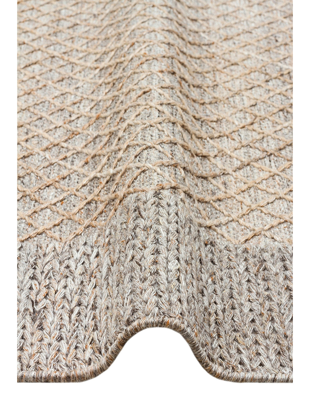 Herringbone Series Hand Woven Modern Ethnic Living Room Bedroom Carpet BEIGE