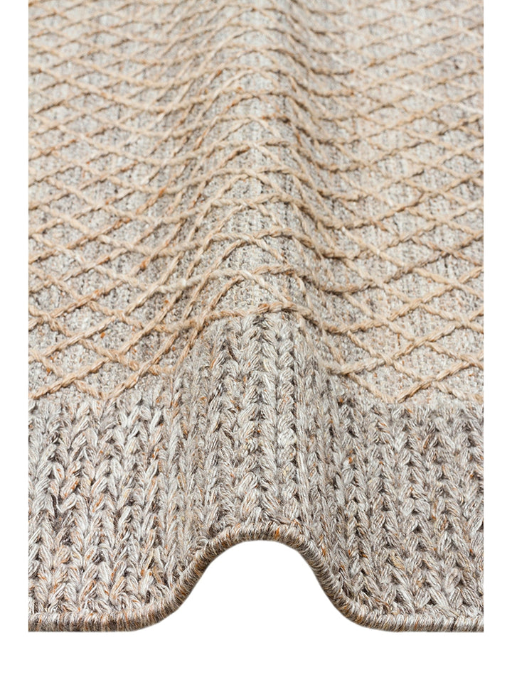 Herringbone Series Hand Woven Modern Ethnic Living Room Bedroom Carpet BEIGE