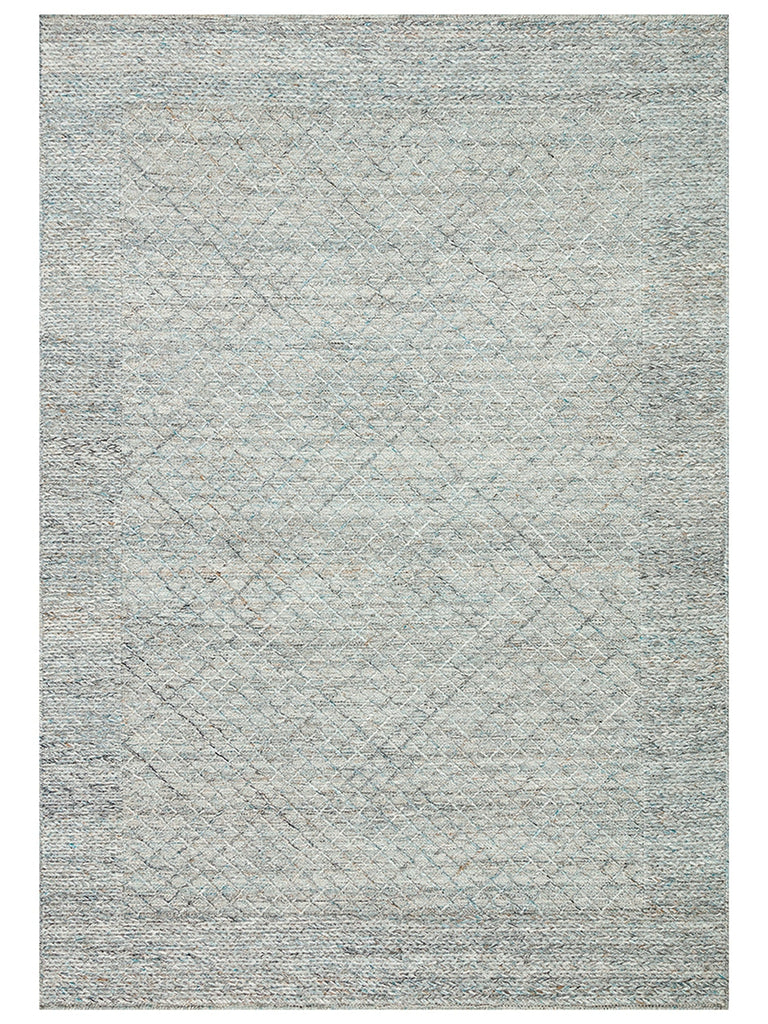 Herringbone Series Hand Woven Modern Ethnic Living Room Bedroom Carpet BLUE